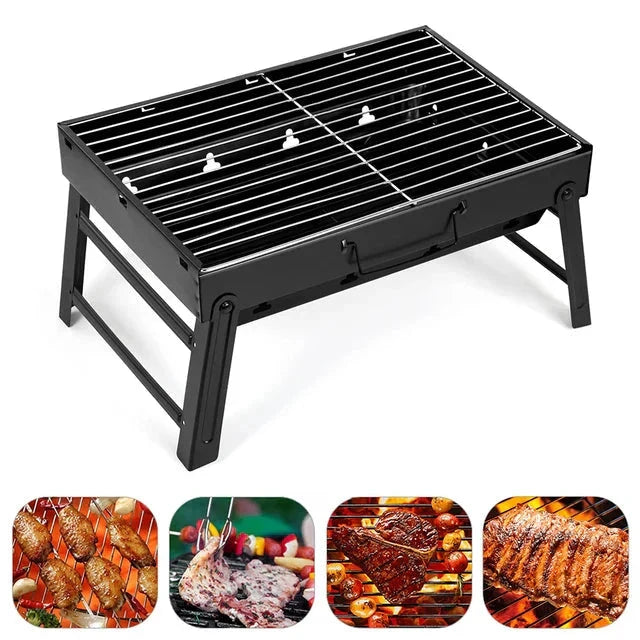 Mini Grill Stainless Steel Tool Kit Portable Outdoor Camping Grill by Bowlift