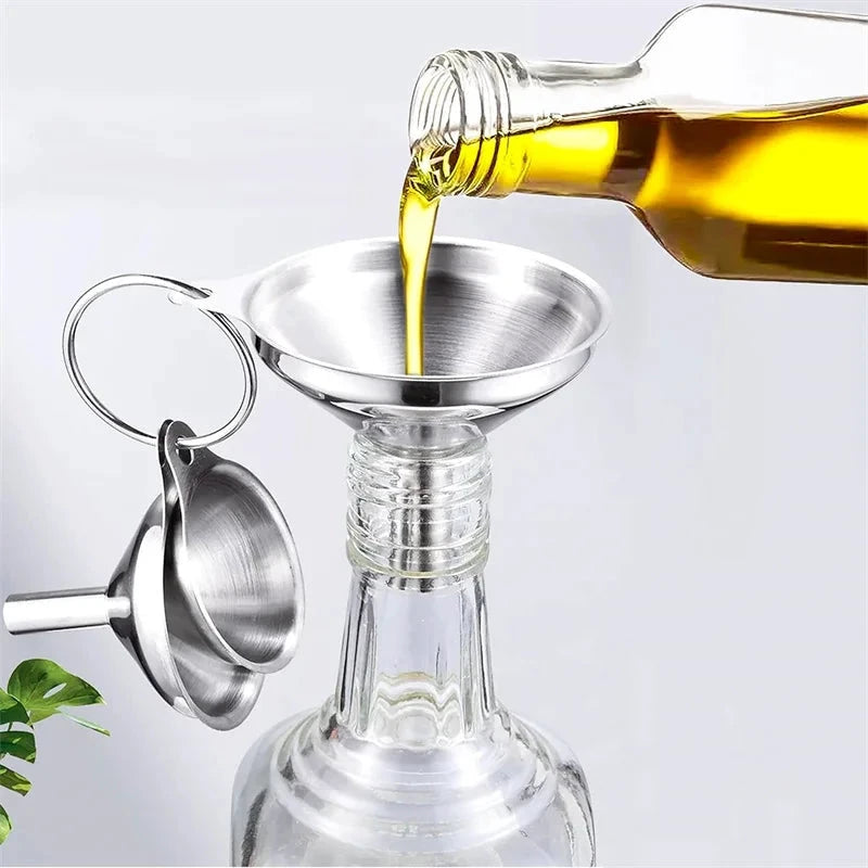 Mini Stainless Steel Kitchen Funnels Set Essential Oil Filling Funnels by Bowlift