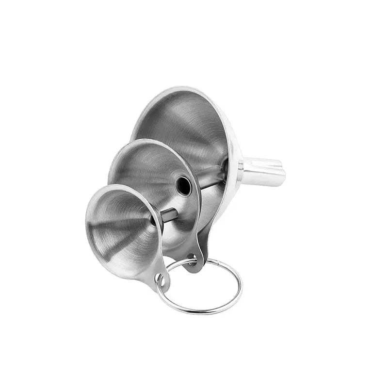 Mini Stainless Steel Kitchen Funnels Set Essential Oil Filling Funnels by Bowlift