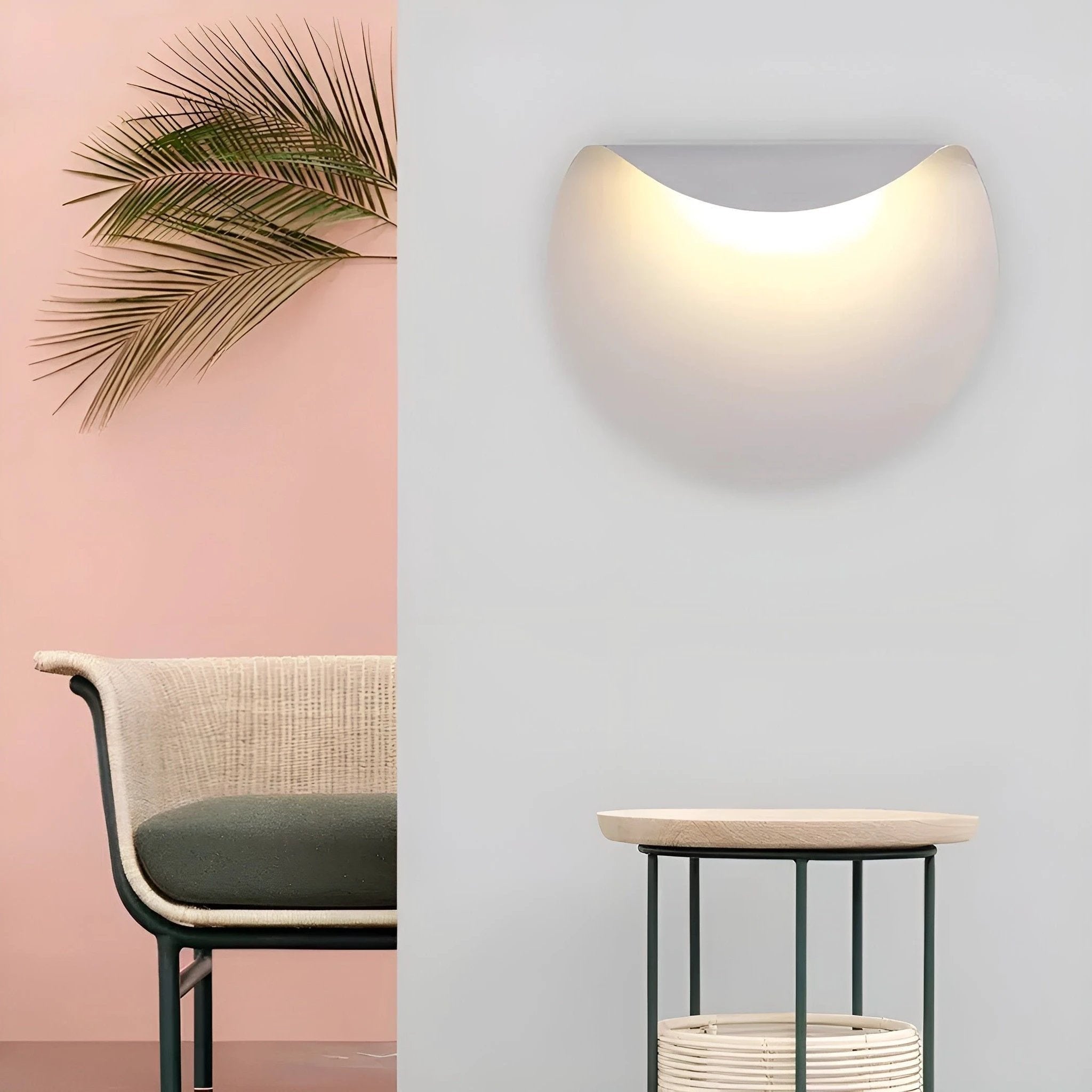 Minimalist Wall Light with Soft, Ambient Light Bowlift by Bowlift