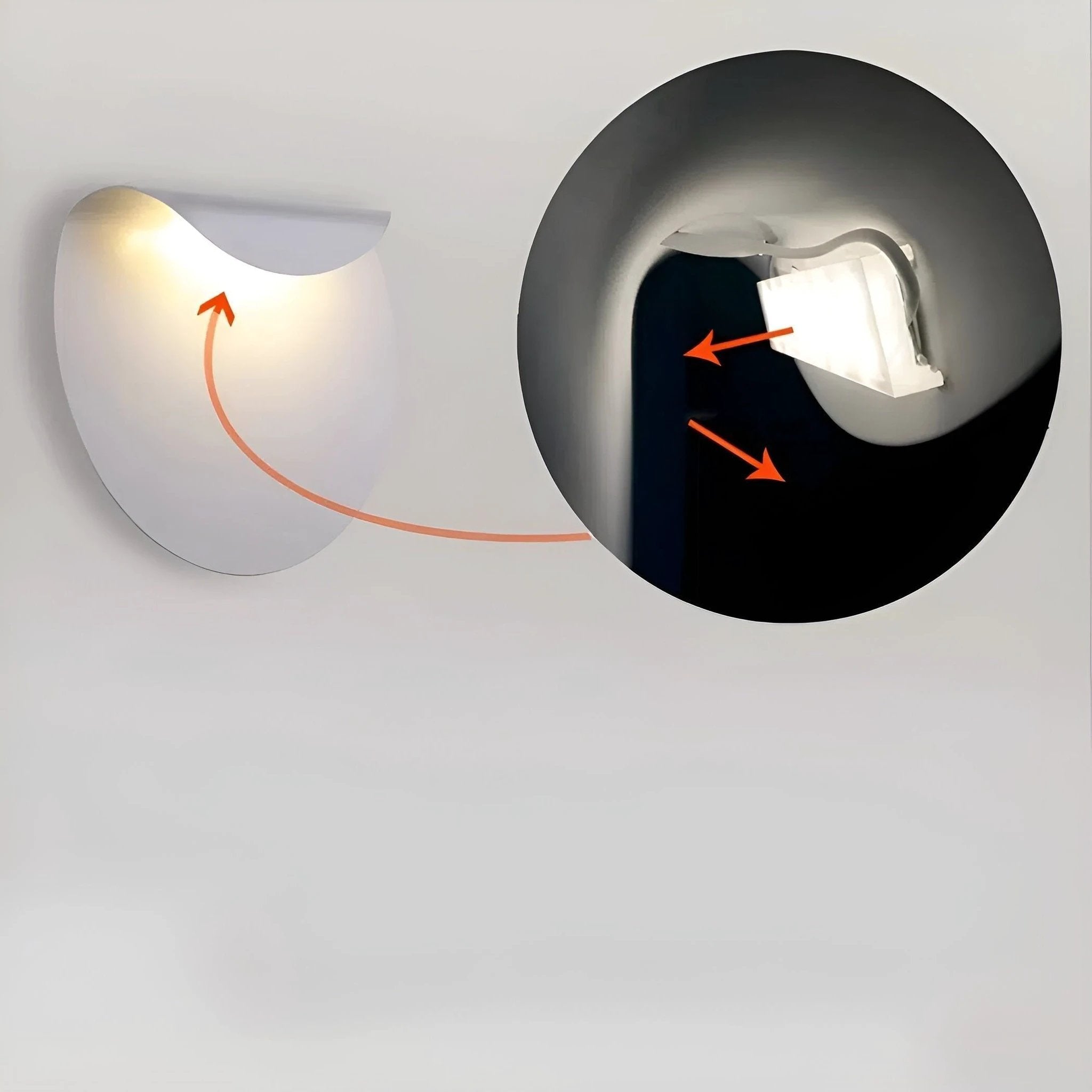 Minimalist Wall Light with Soft, Ambient Light Bowlift by Bowlift