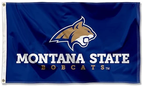 Montana State Bobcats Flag--3x5 FT Banner-100% polyester-2 Metal Grommets by flagsshop