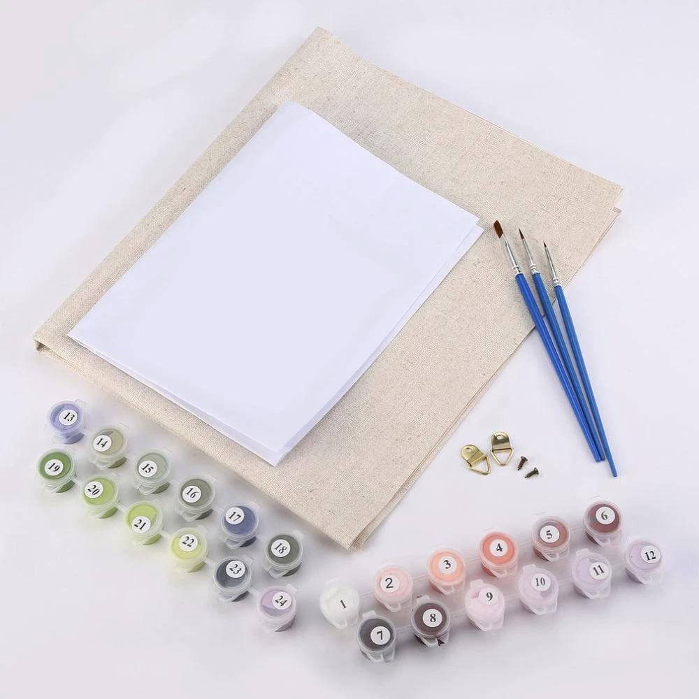 Swan Moonlight Lake - Van-Go Paint-By-Number Kit by Bowlift