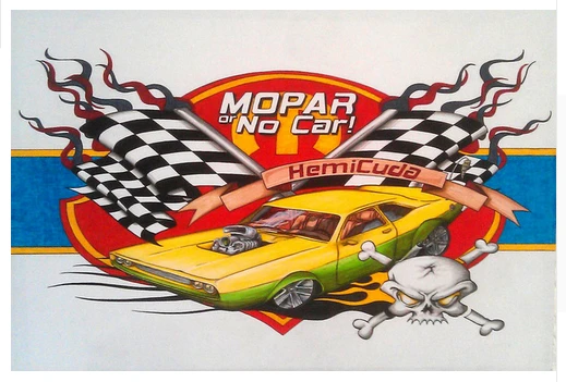 Mopar Flag-3x5ft Checkered Banner-Metal Grommets by flagsshop