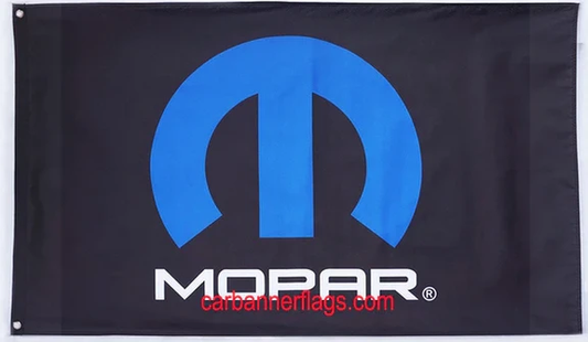 Custom Mopar Flag vertical-3x5ft Banner-2 Metal Grommets on Top side by flagsshop