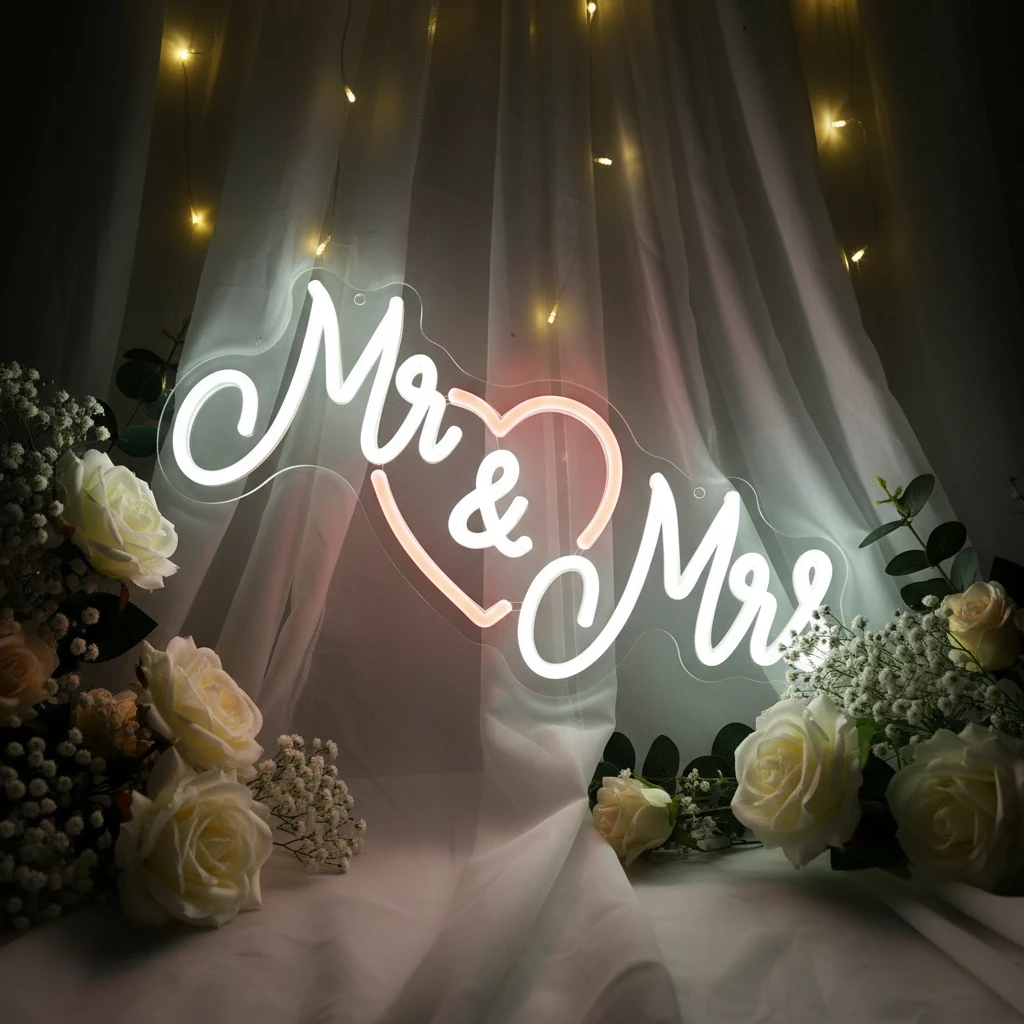 Mr&Mrs Love Neon Sign by Neonchics
