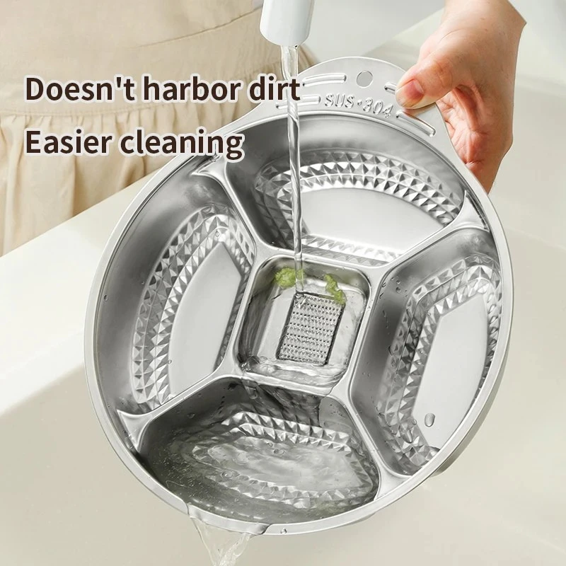 Multi-Function Stainless Steel Strainer Bowl and Draining Colander by Bowlift