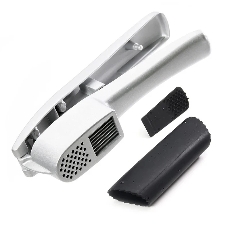 Multifunction Aluminum Garlic Press Set with Silicone Tube Roller by Bowlift