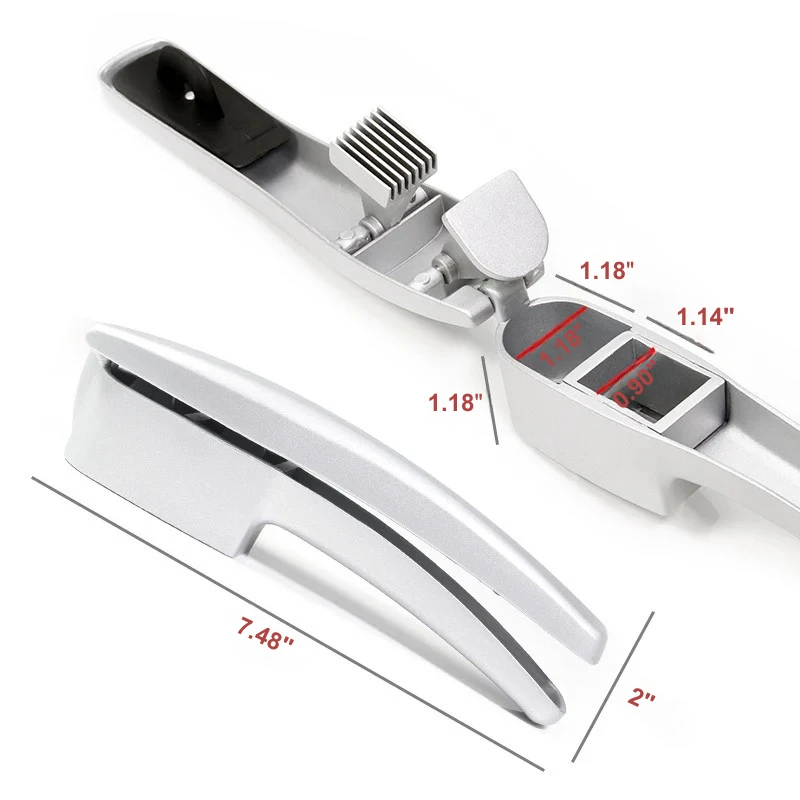 Multifunction Aluminum Garlic Press Set with Silicone Tube Roller by Bowlift