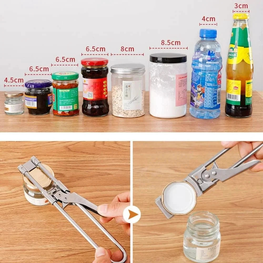 Multifunction Stainless Steel Jar Bottle Opener Manual Kitchen Tool by Bowlift