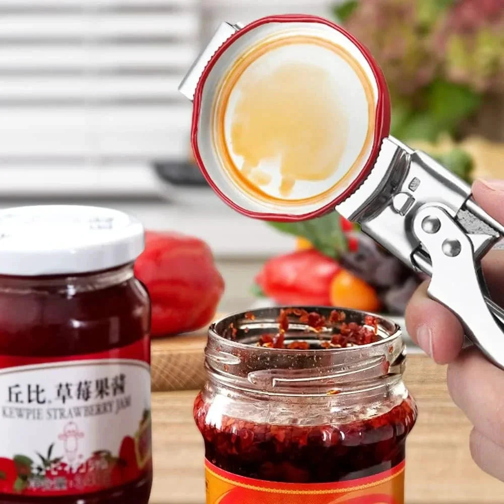 Multifunction Stainless Steel Jar Bottle Opener Manual Kitchen Tool by Bowlift
