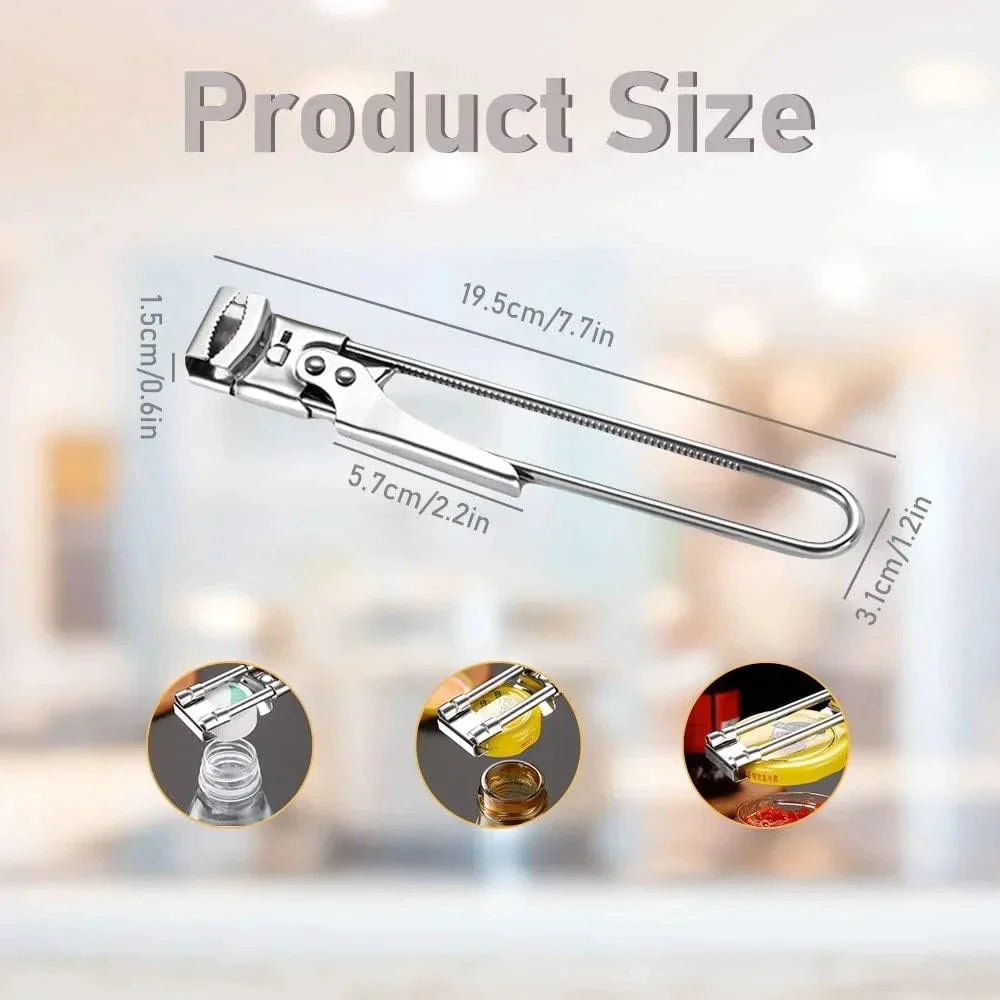 Multifunction Stainless Steel Jar Bottle Opener Manual Kitchen Tool by Bowlift