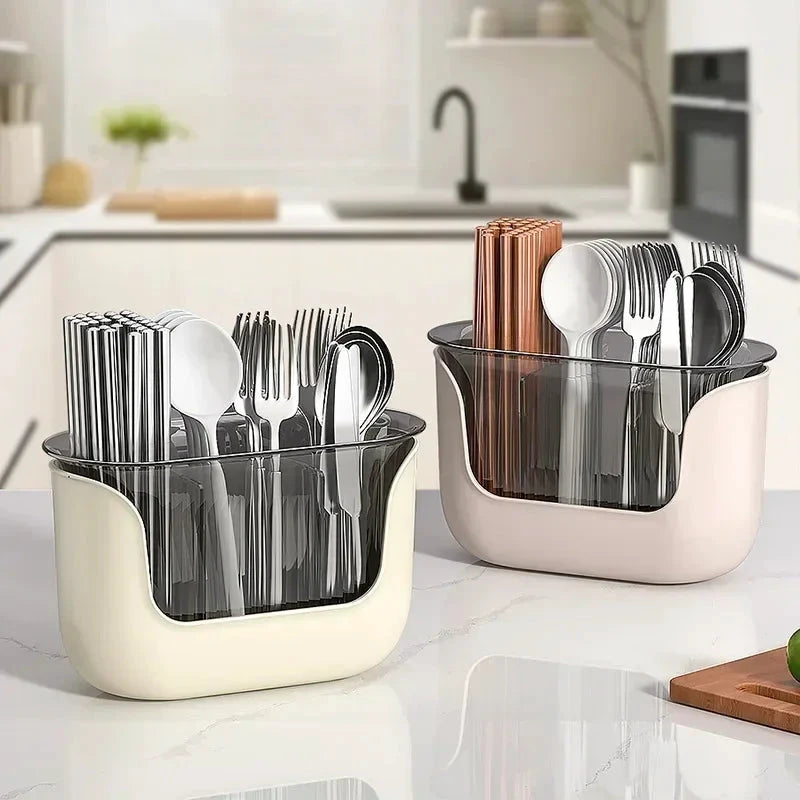 Multifunctional Cutlery Holder and Drain Storage Basket Utensils Rack by Bowlift