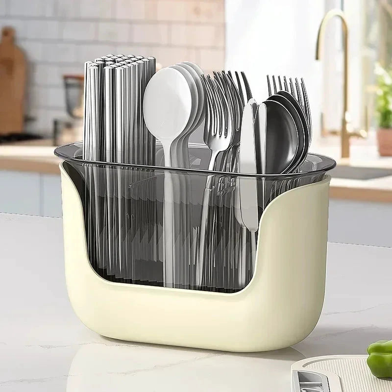 Multifunctional Cutlery Holder and Drain Storage Basket Utensils Rack by Bowlift