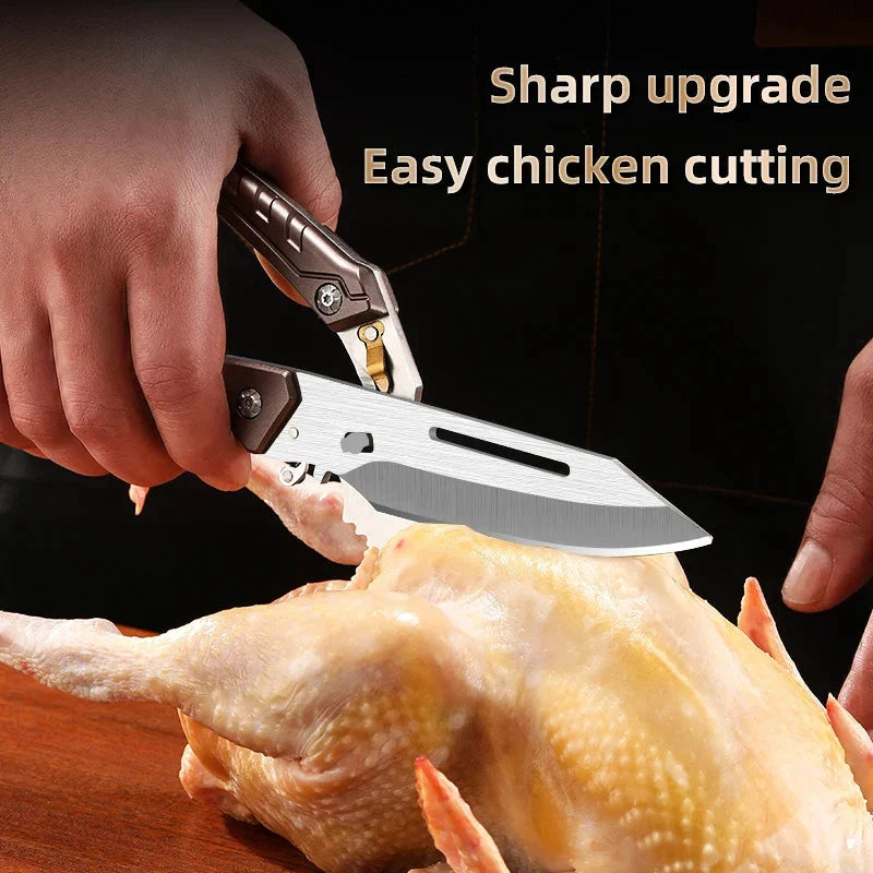 Multifunctional Heavy-Duty Kitchen Food Chicken Bone Cutting Scissors by Bowlift