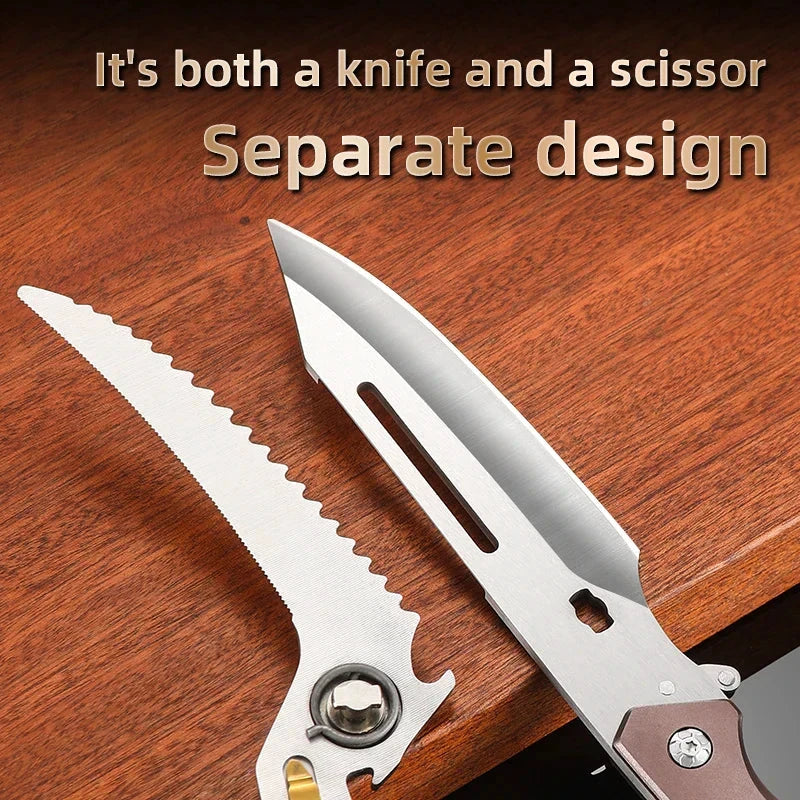 Multifunctional Heavy-Duty Kitchen Food Chicken Bone Cutting Scissors by Bowlift