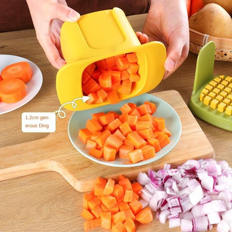 Multifunctional Vegetable Chopper Fries Cutter Hand Pressure Dicer by Bowlift