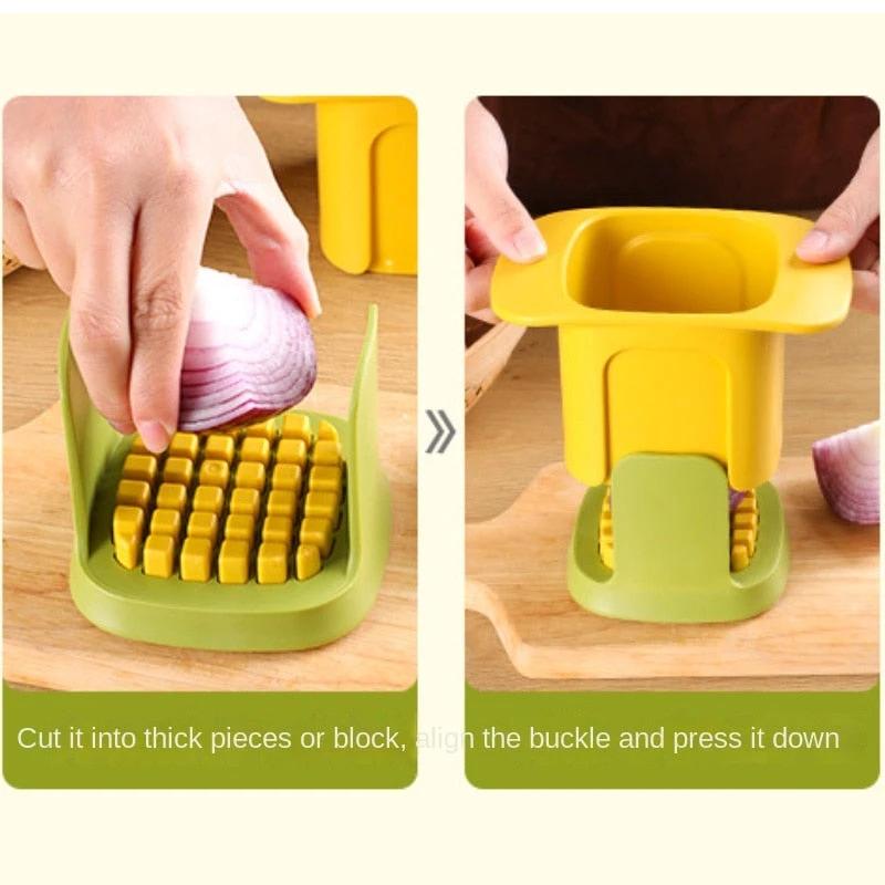 Multifunctional Vegetable Chopper Fries Cutter Hand Pressure Dicer by Bowlift