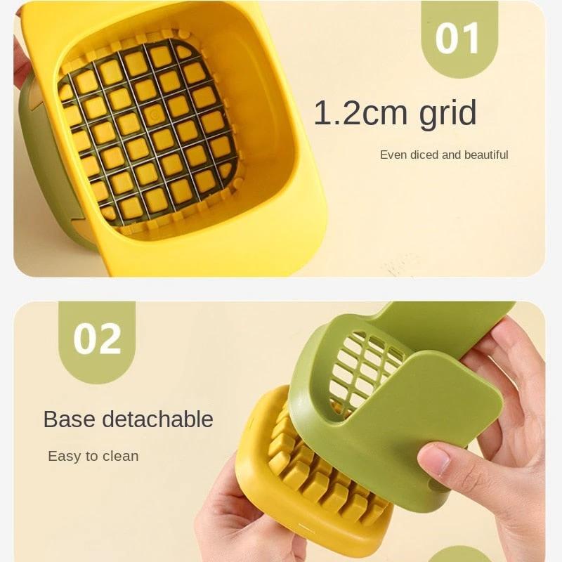 Multifunctional Vegetable Chopper Fries Cutter Hand Pressure Dicer by Bowlift