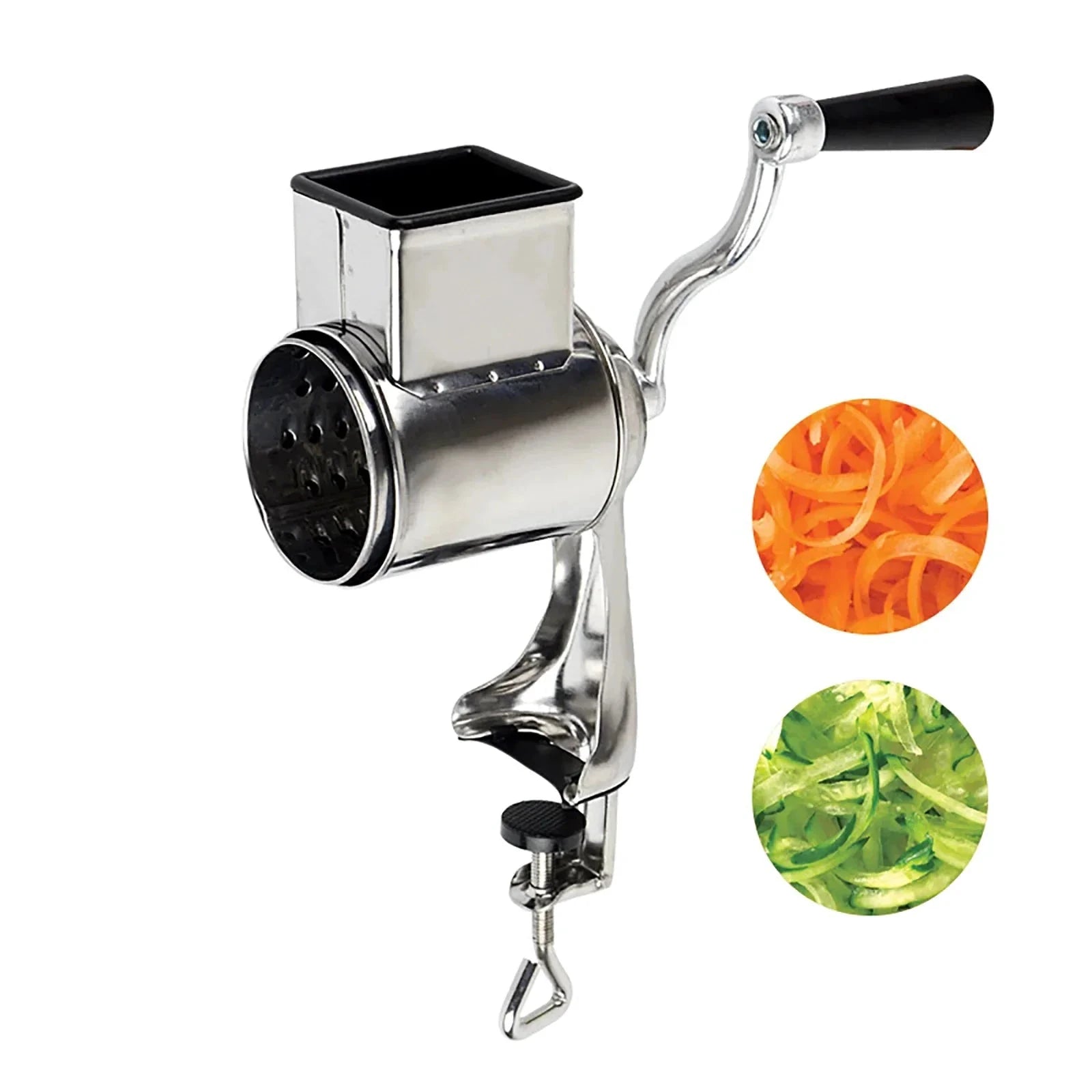 Multifunctional Vegetable Cutter Stainless Steel Manual Rotary Grater by Bowlift