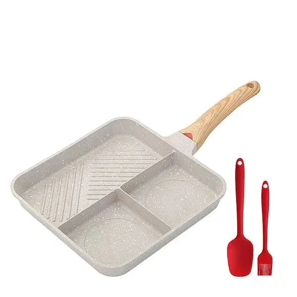 Multipurpose 3 in 1 Breakfast Skillets Cooking Pots 9inch Nonstick Pan by Bowlift