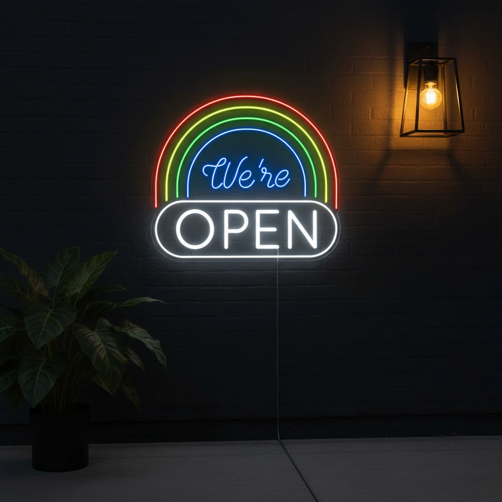 We Are Open LED Neon Sign Shop Decor Neon Sign by Neonchics
