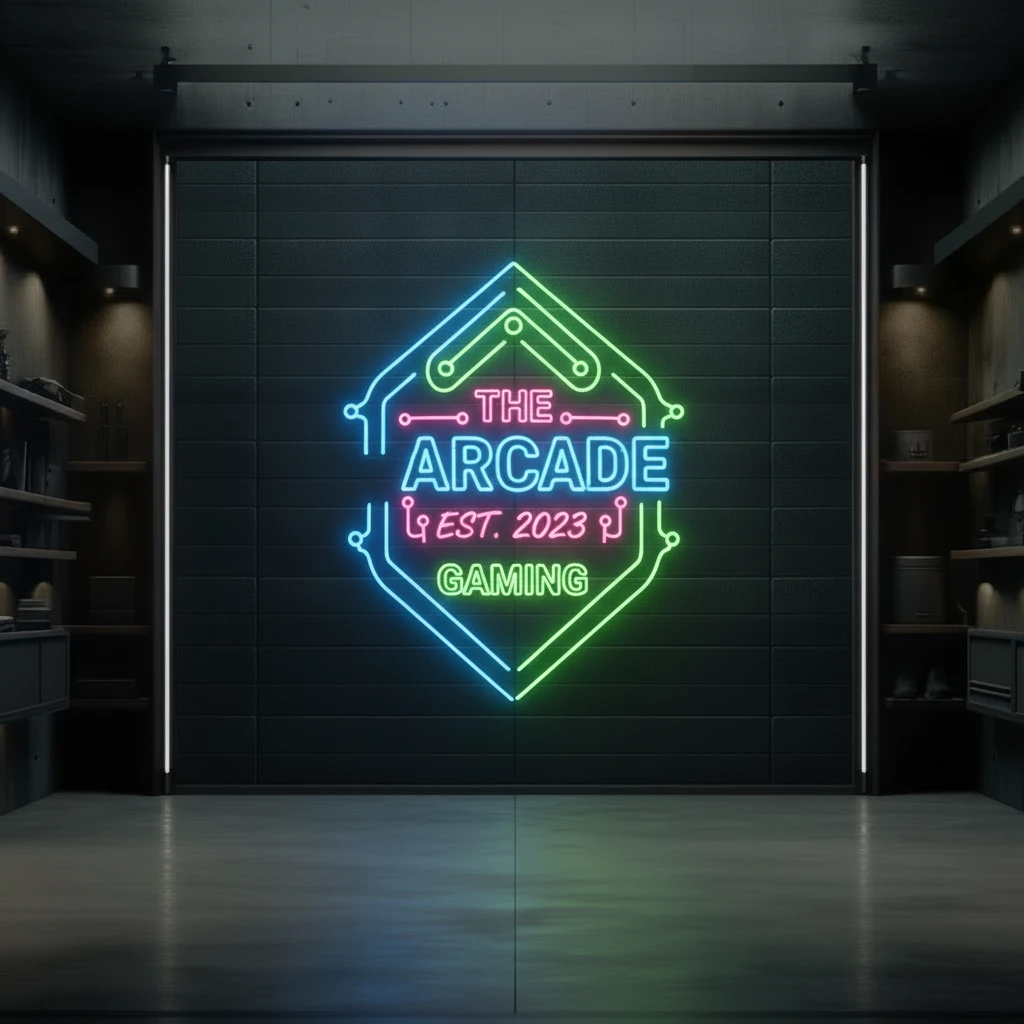 Garage Neon Sign Personalized Garage Sign for Men by Neonchics