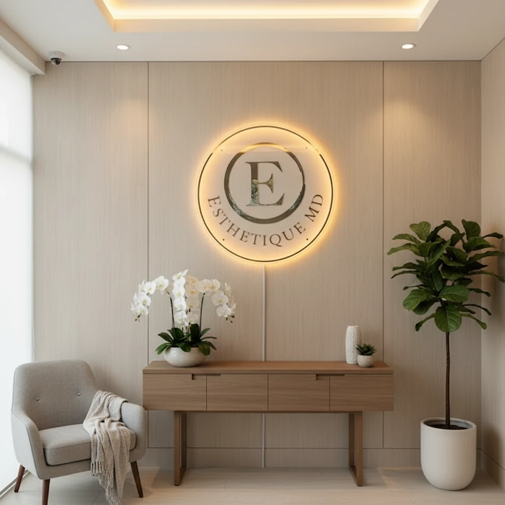 Custom Acrylic Backlit Business Logo Sign 3D Wall Decor Sign by Neonchics Signs