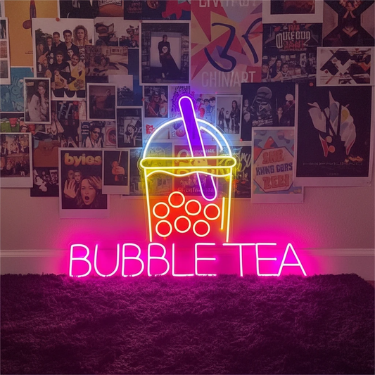 Bubble Tea Neon Sign for Wall Decor by Neonchics