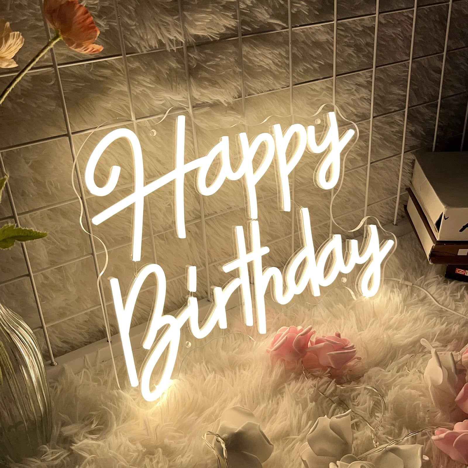 Happy Birthday Neon Sign for Party Decor by Neonchics