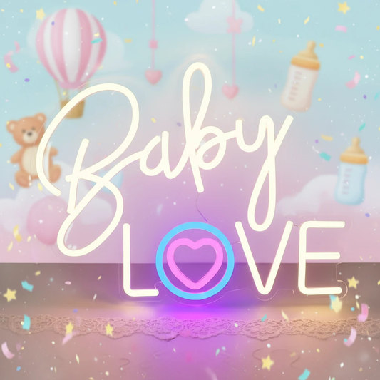 Baby Love Neon Sign by Neonchics