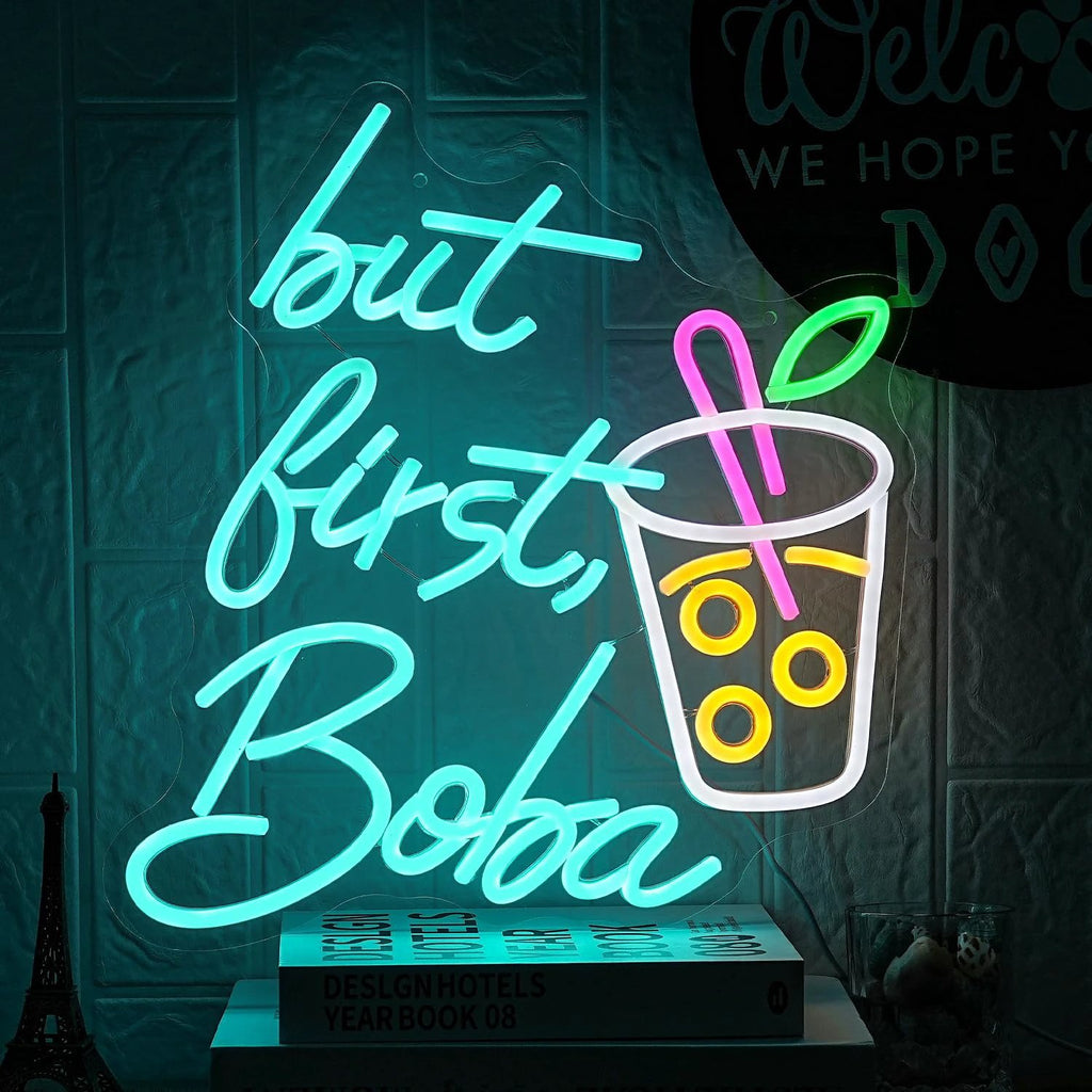 Bubble Tea with Cup Neon Sign by Neonchics