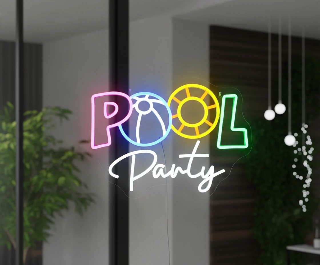 Pool Party Neon Sign by Neonchics
