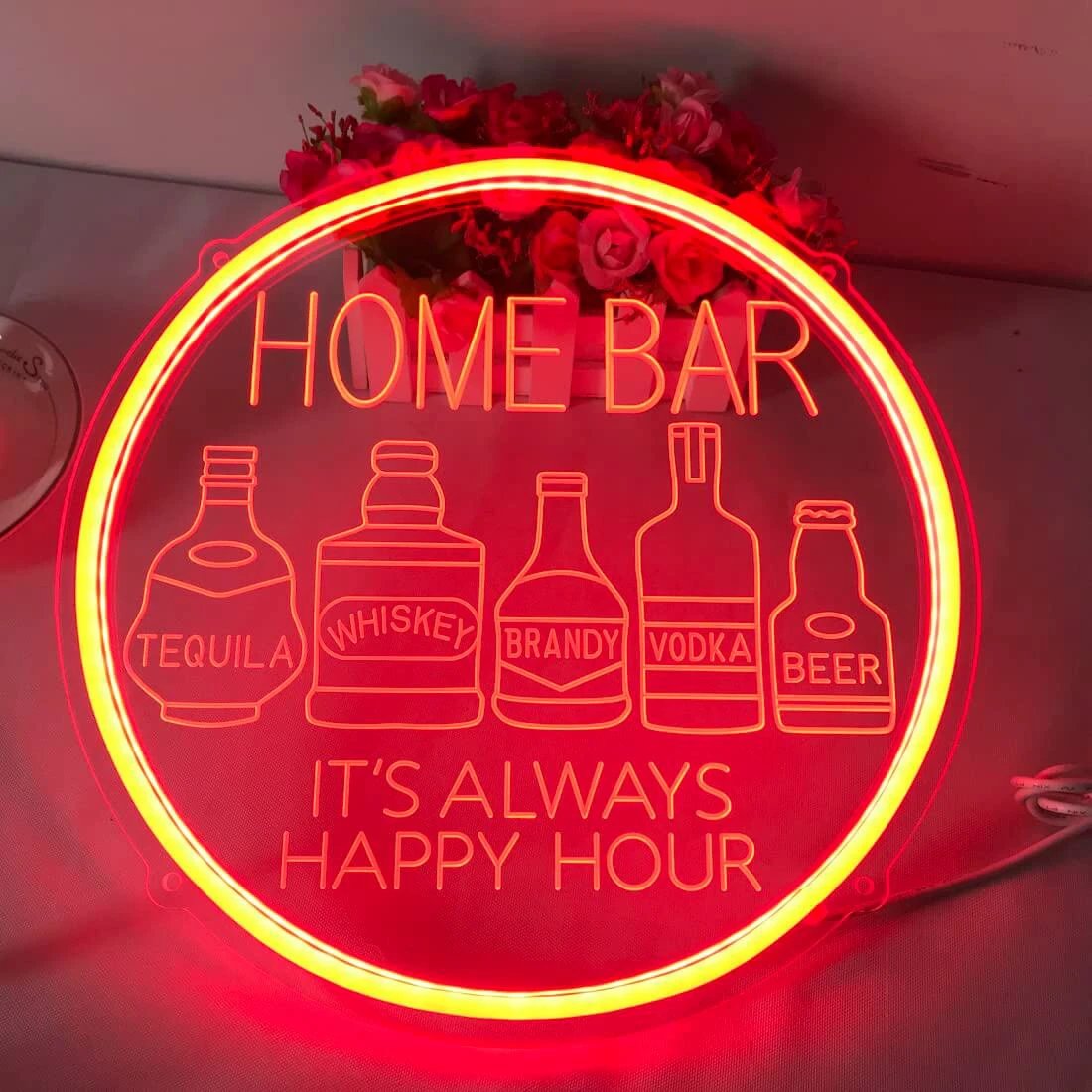 Neon Bar Sign Pub Beer Wine Wall Art Decor Sign by Neonchics
