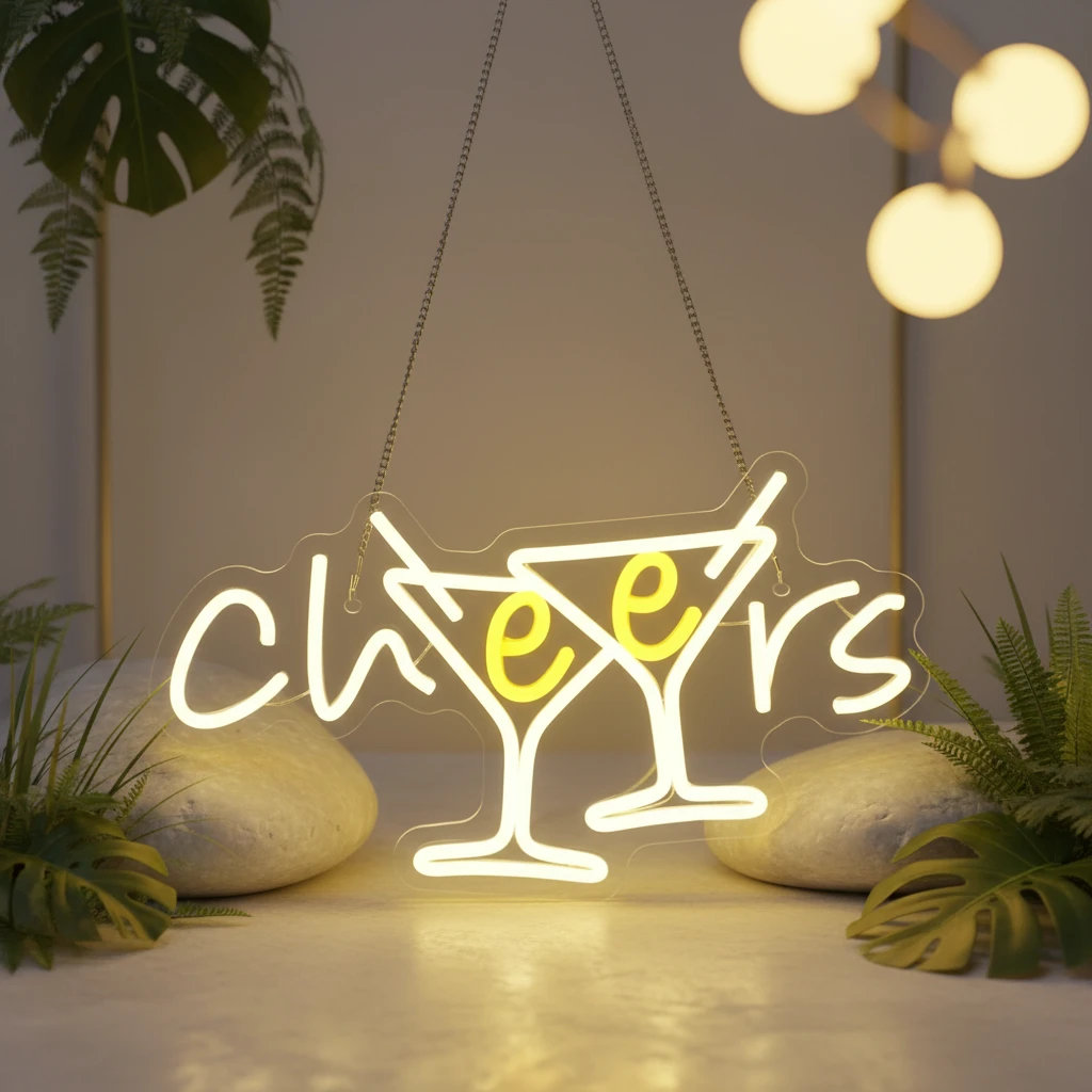 Cheers Neon Sign for Pub Party Club Bar Decor by Neonchics