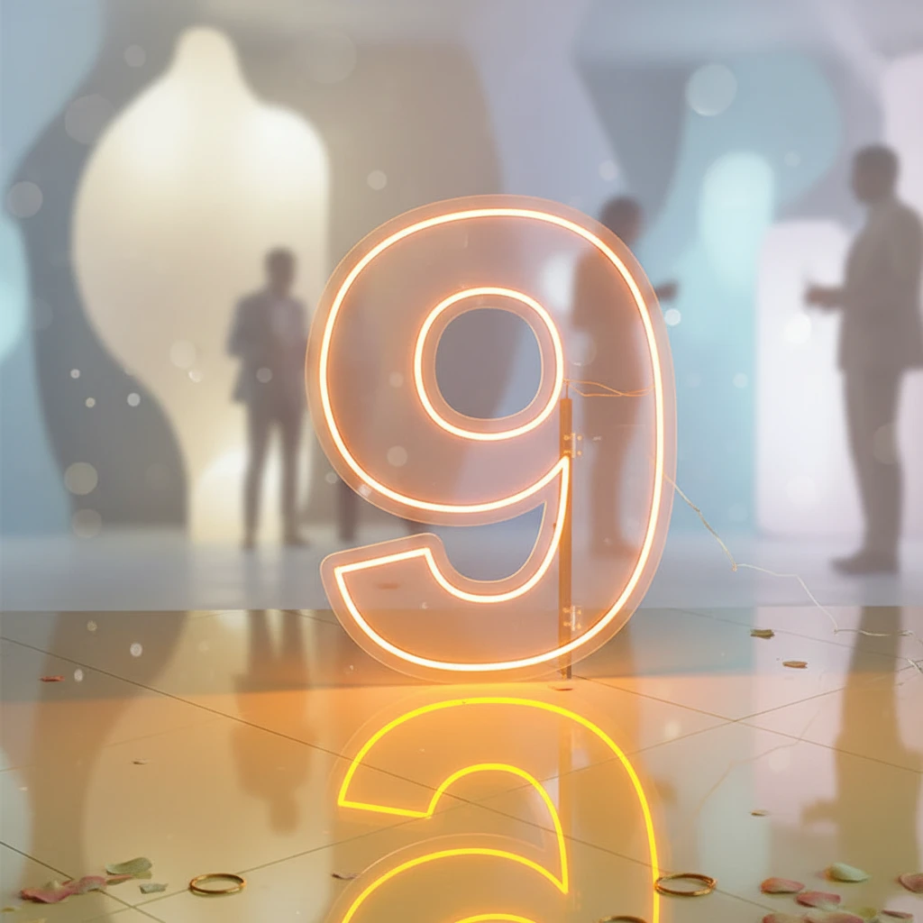 0 to 9 Number LED Neon Sign Wall Letters Light Party Decoration by Neonchics