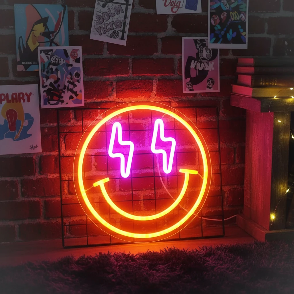 Smile Neon Sign for Shop&Home Decor by Neonchics