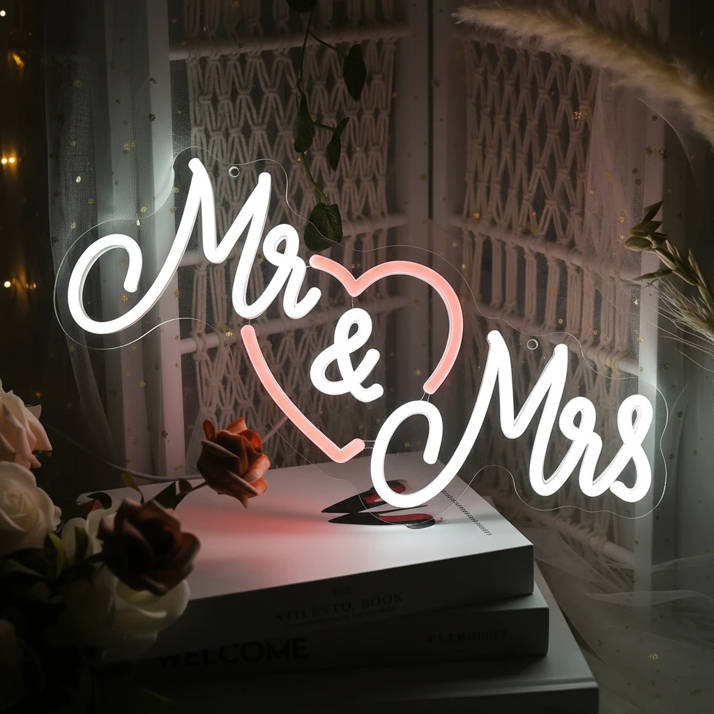 Mr&Mrs Love Neon Sign by Neonchics