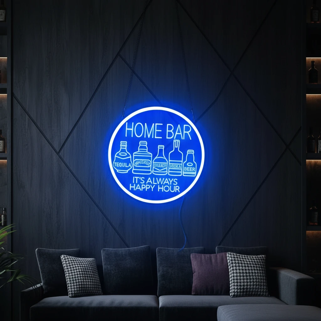 Neon Bar Sign Pub Beer Wine Wall Art Decor Sign by Neonchics