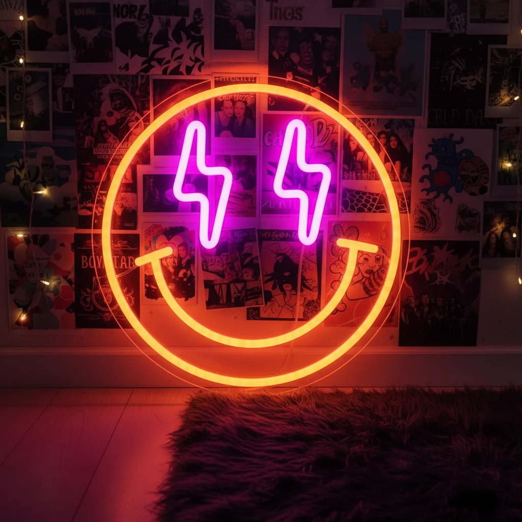 Smile Neon Sign for Shop&Home Decor by Neonchics