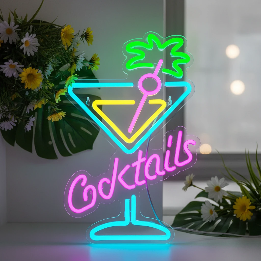 Cocktail Neon Sign for Party&Bar Decor by Neonchics