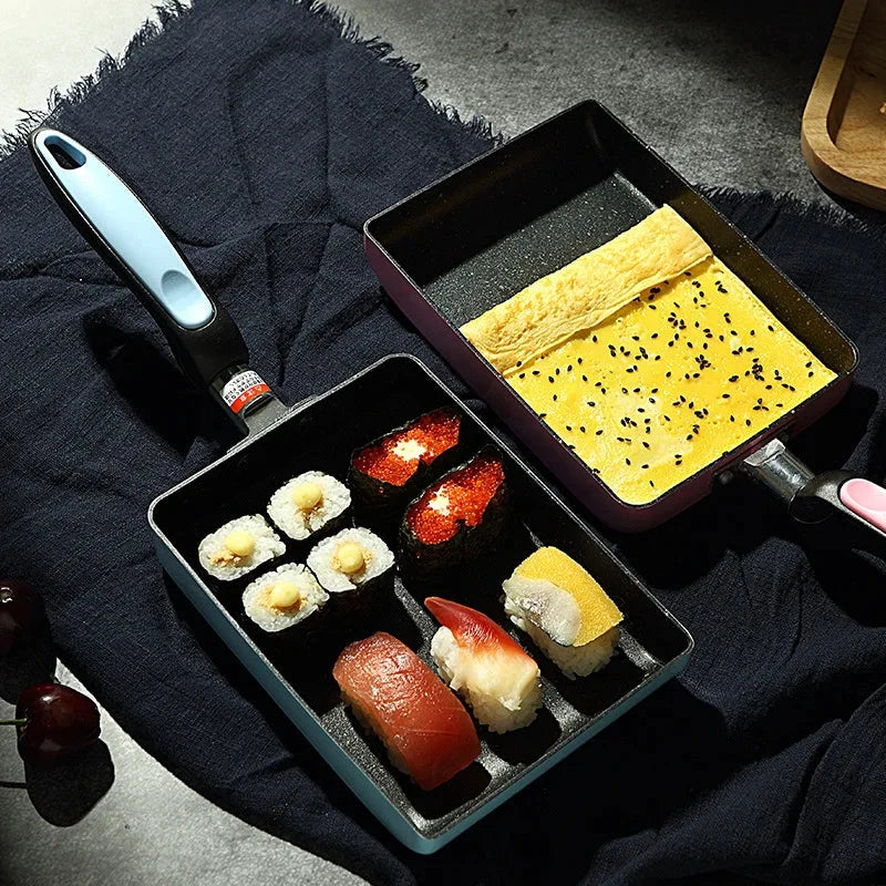 Non stick Frying Pan Tamagoyaki Omelette Egg Pan Kitchen Gas Cooker by Bowlift