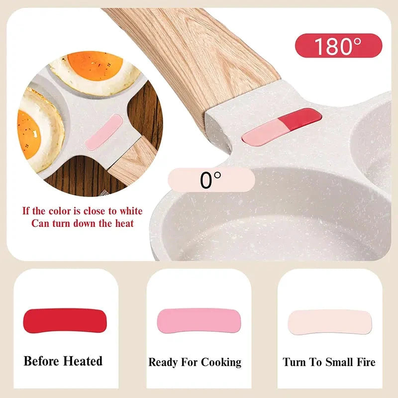Nonstick Egg Frying Pan with Lid Kitchen Breakfast Grill Skillet by Bowlift