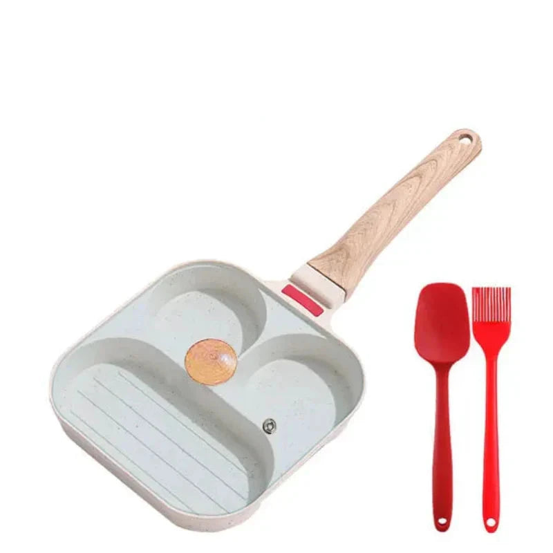 Nonstick Egg Frying Pan with Lid Kitchen Breakfast Grill Skillet by Bowlift