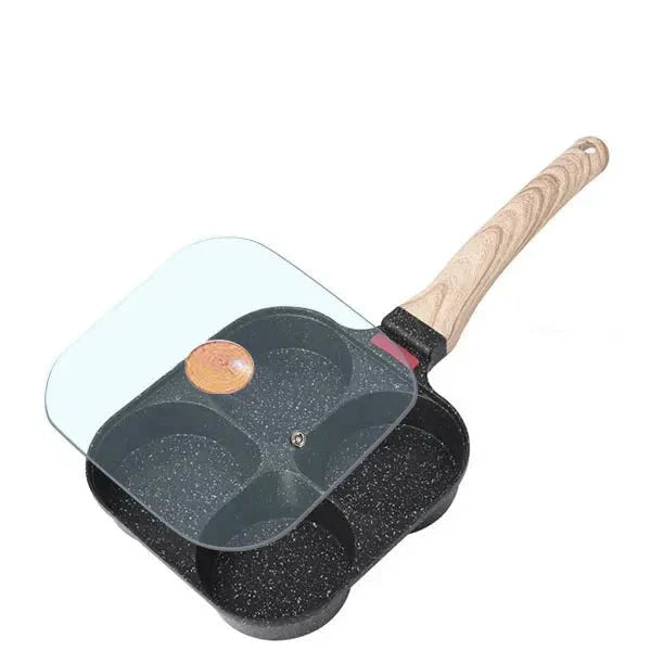 Nonstick Egg Frying Pan with Lid Kitchen Breakfast Grill Skillet by Bowlift