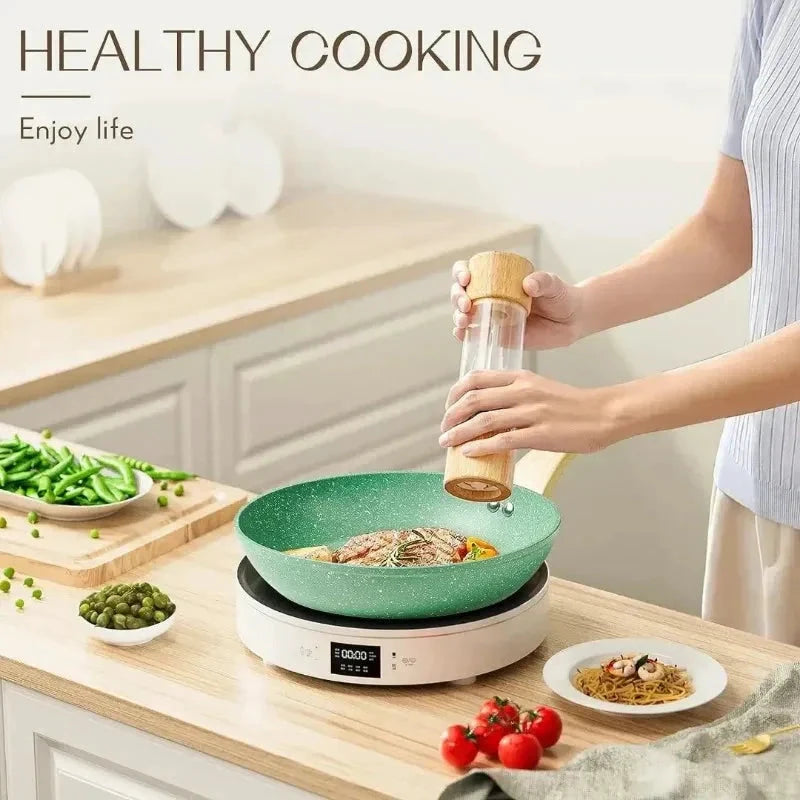 Nonstick Frying Pan Skillet Non Toxic Healthy Stone Cookware by Bowlift