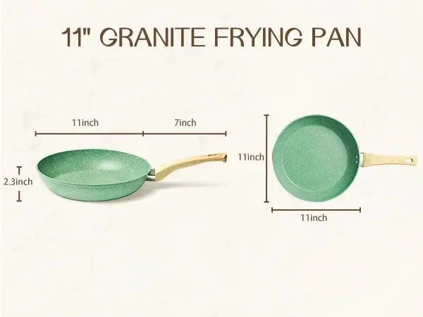 Nonstick Frying Pan Skillet Non Toxic Healthy Stone Cookware by Bowlift