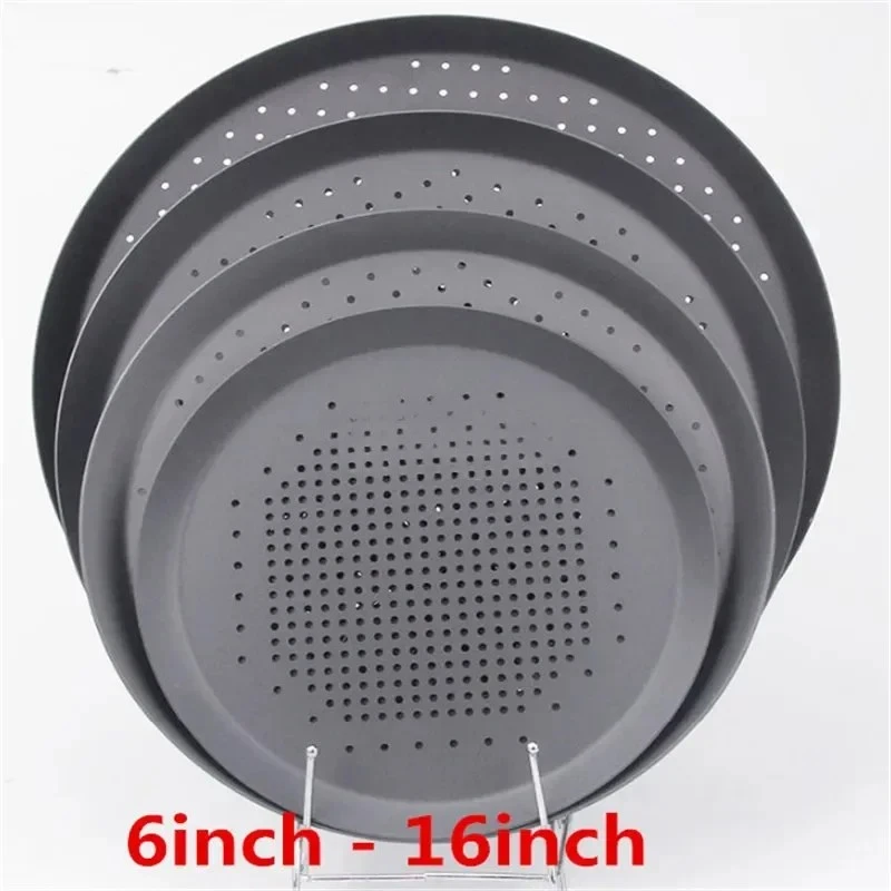Nonstick Pizza Baking Pan Tray Plate Holder Pizza Screen Pan Metal Net by Bowlift