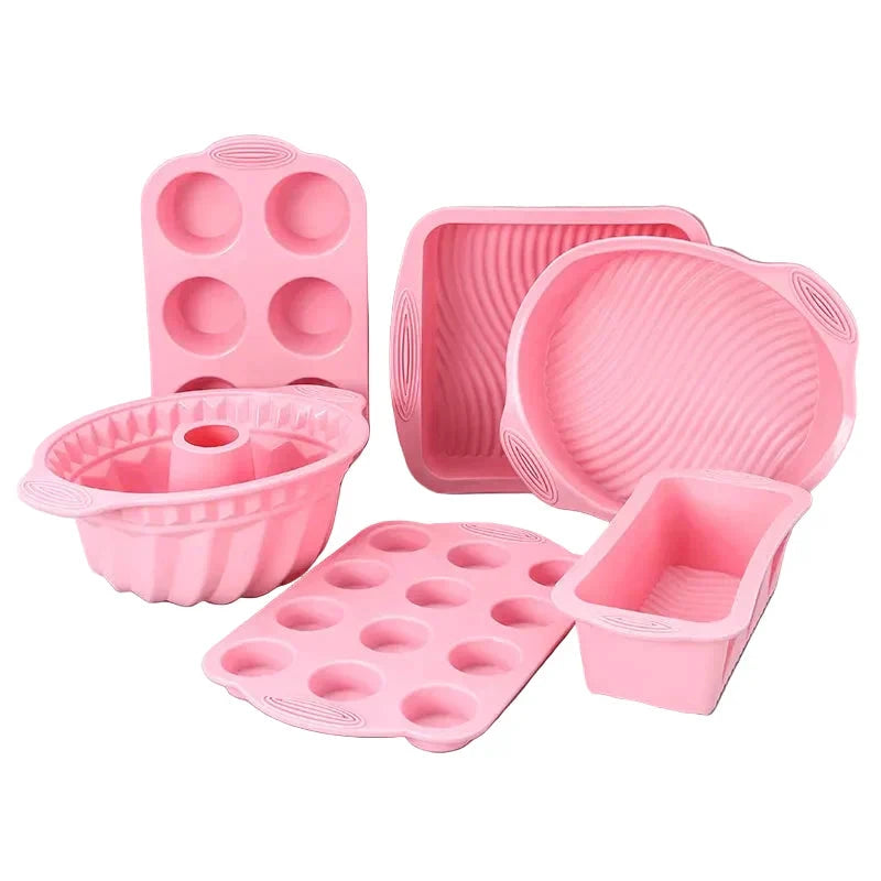 Nonstick Silicone Bakeware Cake Muffin Bread Baking Molds Accessories by Bowlift