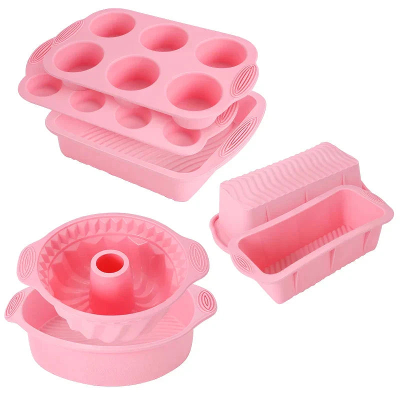 Nonstick Silicone Bakeware Cake Muffin Bread Baking Molds Accessories by Bowlift